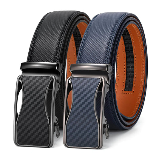 VONMELLI Dual Men's Leather Ratchet Belts